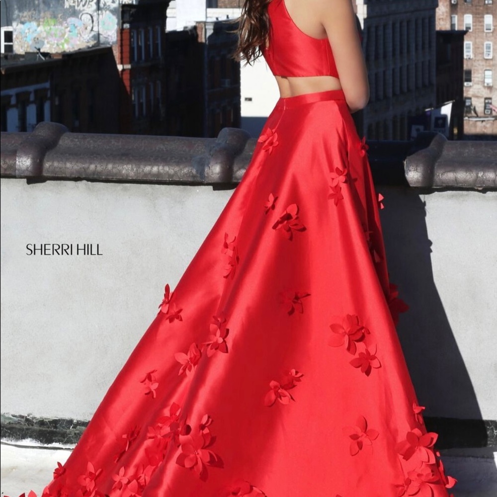 Sherri Hill Prom Dress Red Size 2